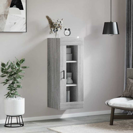 Vidaxl wandkast 34,5x34x90 cm grijs sonoma eikenkleurig