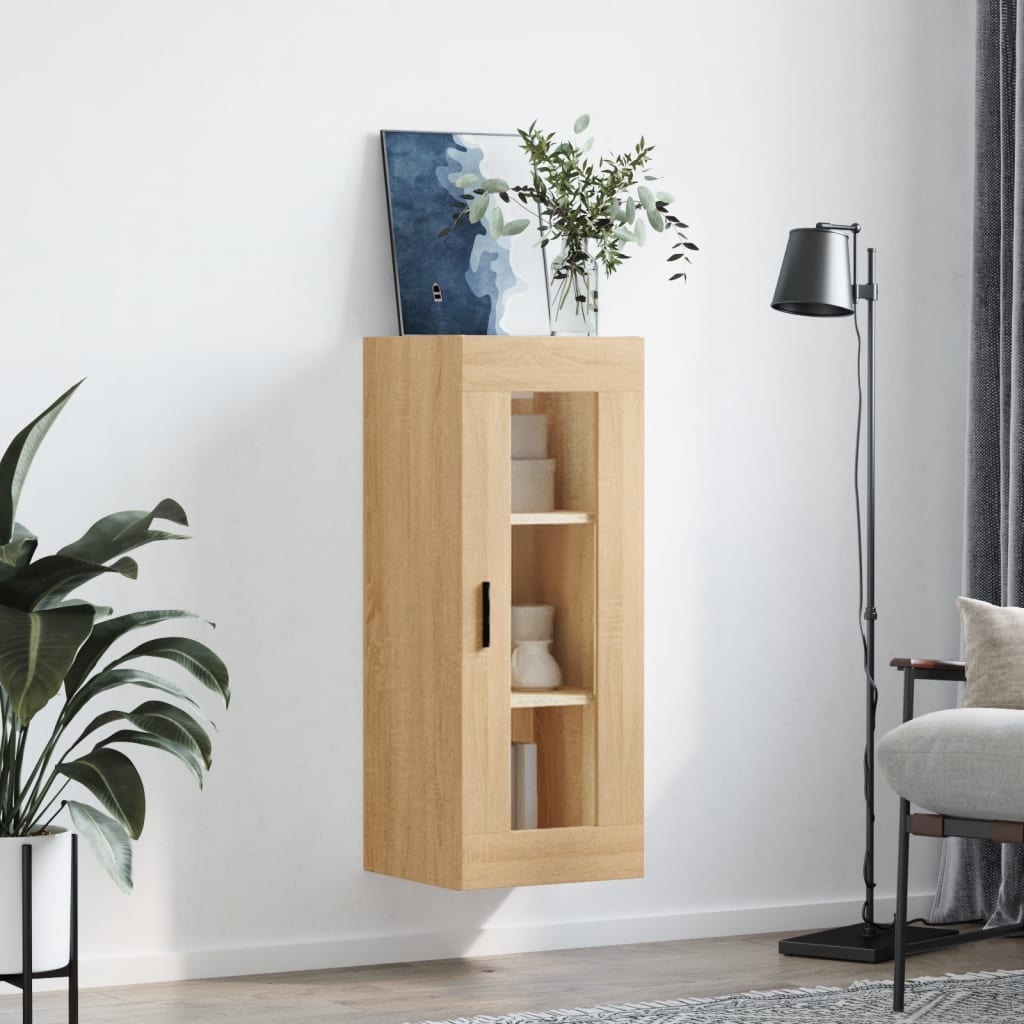 Vidaxl wandkast 34,5x34x90 cm sonoma eikenkleurig