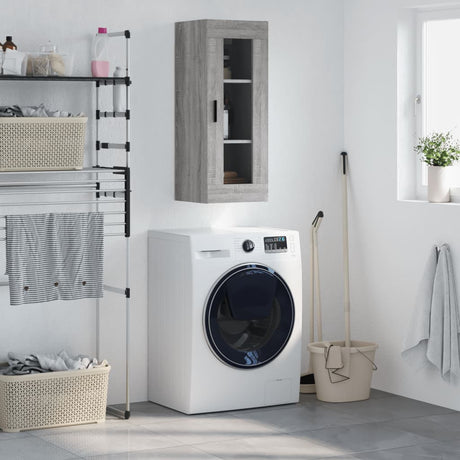 Vidaxl bovenkast 34,5x34x90 cm grijs sonoma eikenkleurig