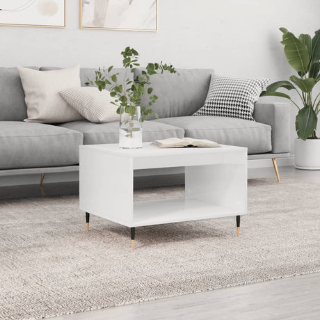Vidaxl salontafel 60x50x40 cm bewerkt hout wit