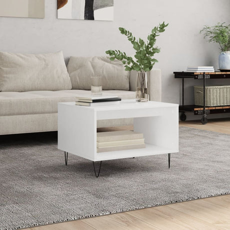 Vidaxl salontafel 60x50x40 cm bewerkt hout wit