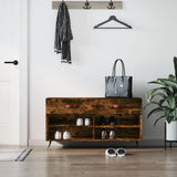 Vidaxl -Schuhsofa 102x35x55 cm verarbeiteter Holzgeräuchchen -Eiche gefärbt