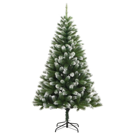 VidaXL Kunstkerstboom met scharnieren en sneeuw 210 cm