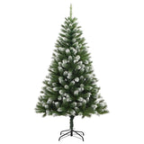 Vidaxl kunstkerstboom met scharnieren en sneeuw 240 cm