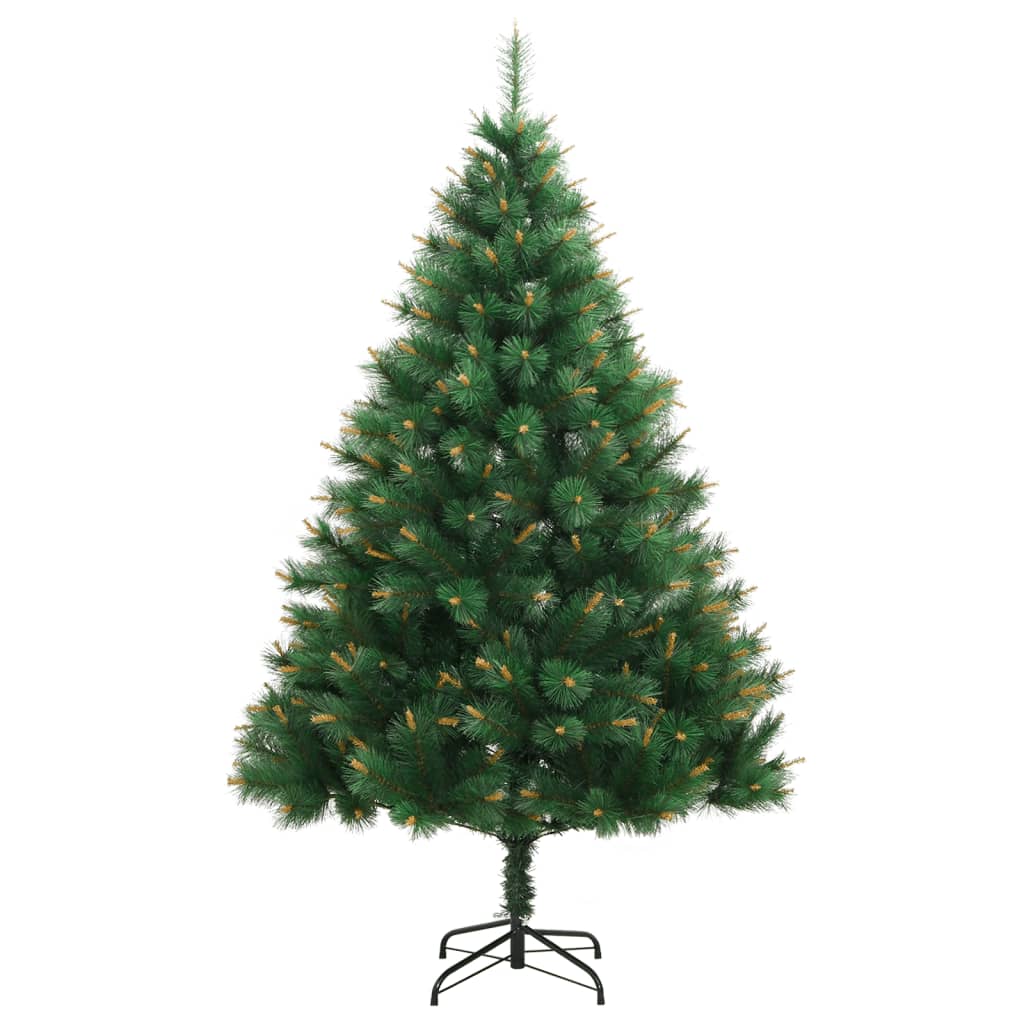 Vidaxl kunstkerstboom met scharnieren en standaard 210 cm