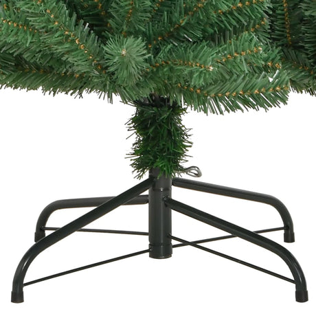Vidaxl kunstkerstboom met scharnieren en standaard 210 cm groen