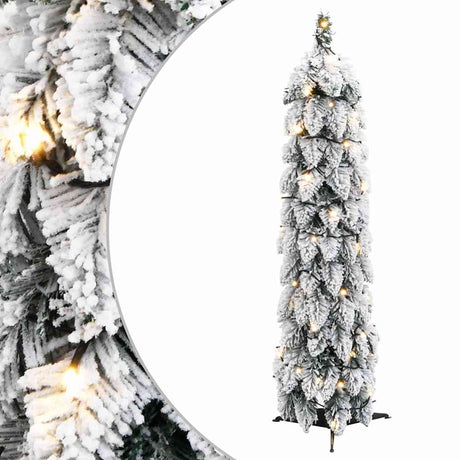 Vidaxl kunstkerstboom met verlichting en sneeuw 45 led's 90 cm