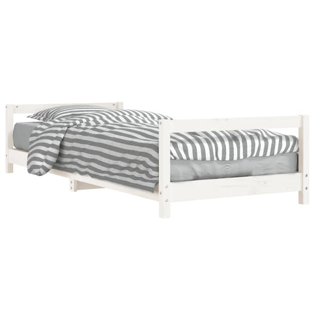 Vidaxl kinderbedframe 90x200 cm massief grenenhout wit