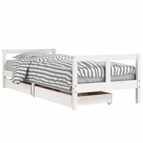Vidaxl kinderbedframe met lades 80x200 cm massief grenenhout