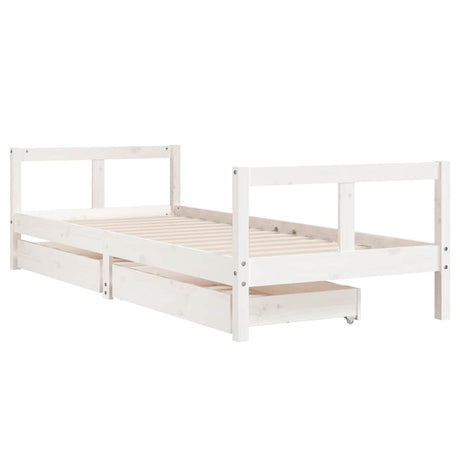 Vidaxl kinderbedframe met lades 80x200 cm massief grenenhout
