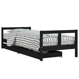 Vidaxl kinderbedframe 80x200 cm massief grenenhout zwart