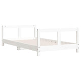 Vidaxl kinderbedframe 80x160 cm massief grenenhout wit