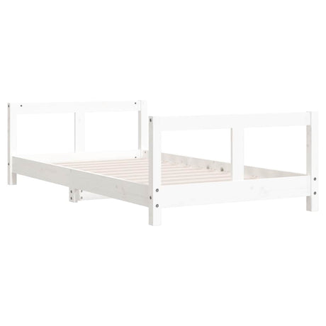 Vidaxl kinderbedframe 80x160 cm massief grenenhout wit