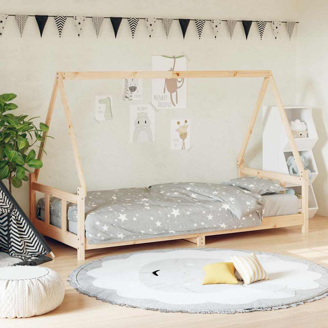 Vidaxl kinderbedframe 90x200 cm massief grenenhout