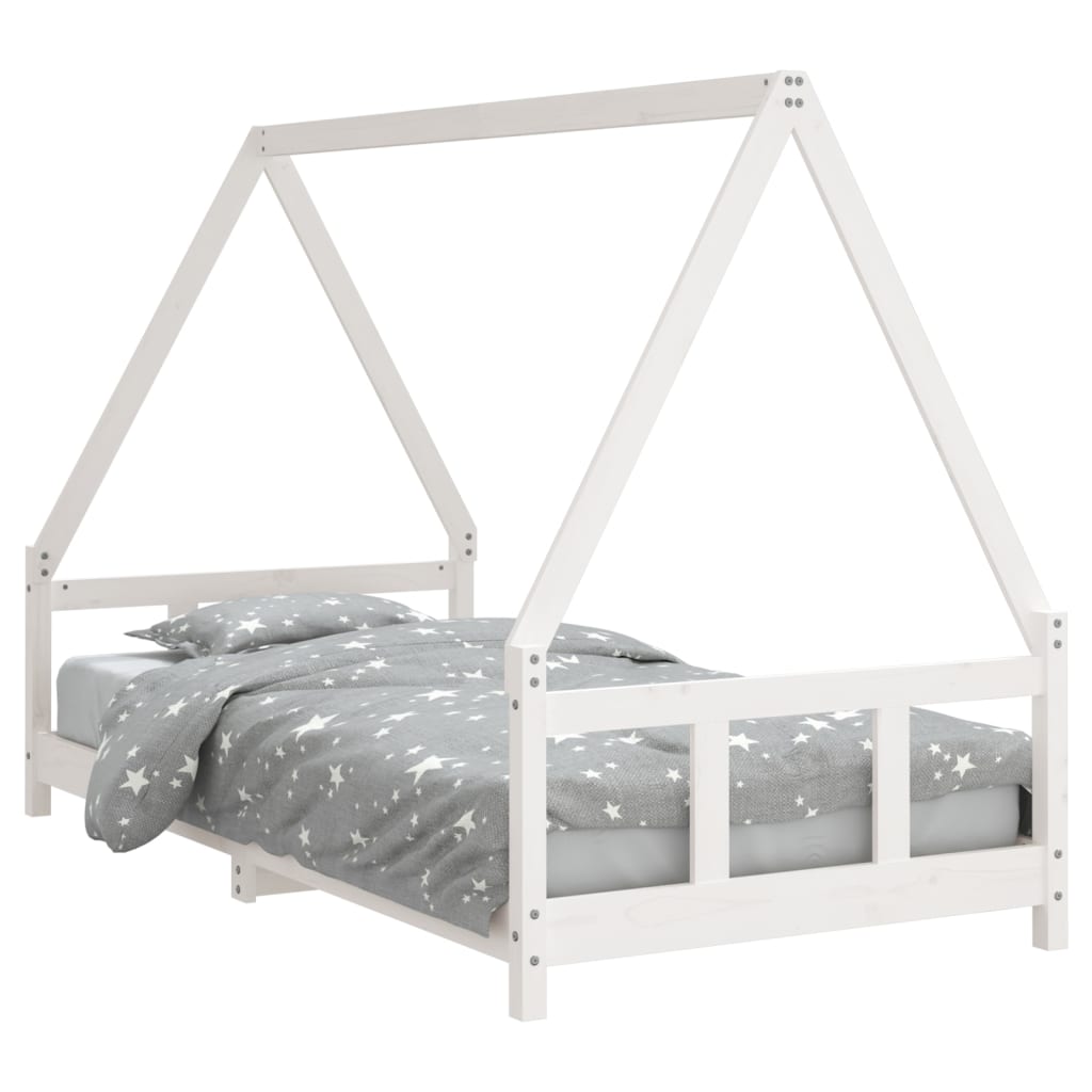 Vidaxl kinderbedframe 90x190 cm massief grenenhout wit