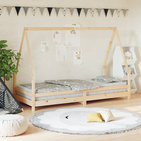 Vidaxl kinderbedframe 80x200 cm massief grenenhout
