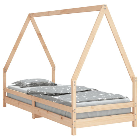 Vidaxl kinderbedframe 90x200 cm massief grenenhout