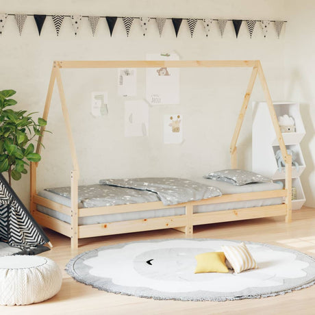 Vidaxl kinderbedframe 90x200 cm massief grenenhout