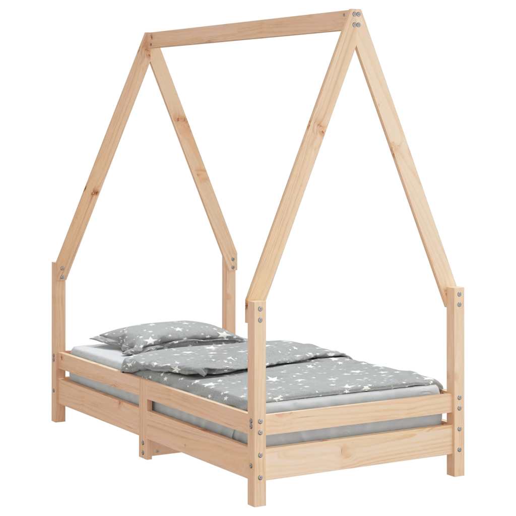 Vidaxl kinderbedframe 70x140 cm massief grenenhout