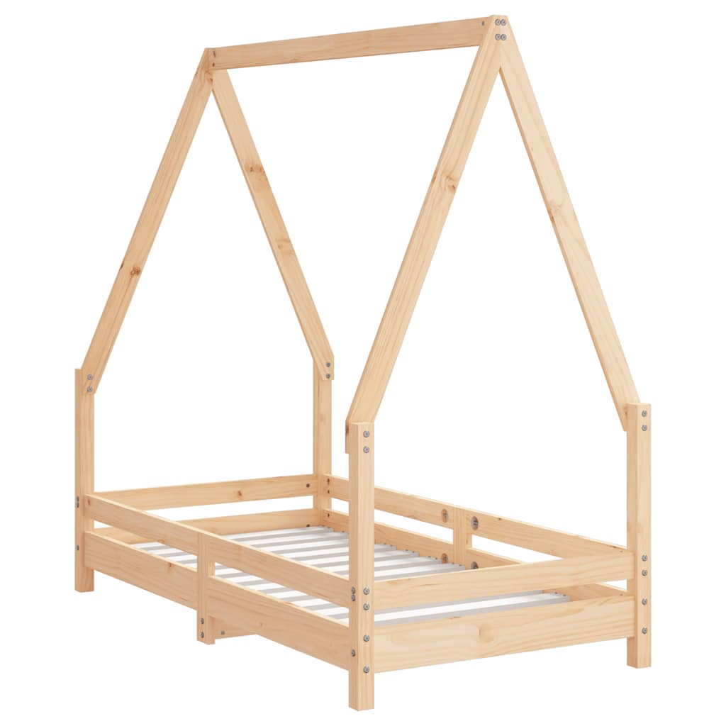 Vidaxl kinderbedframe 70x140 cm massief grenenhout