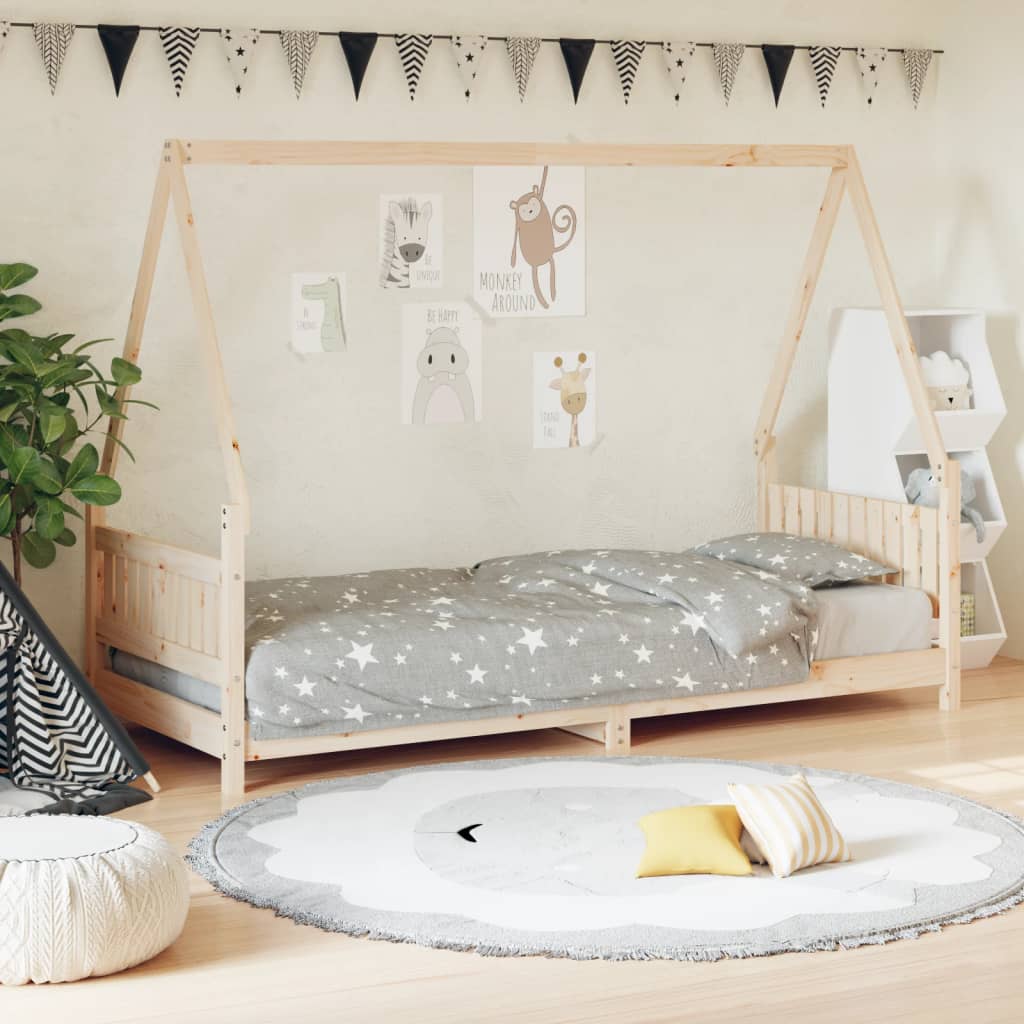Vidaxl kinderbedframe 80x200 cm massief grenenhout