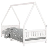Vidaxl kinderbedframe 90x200 cm massief grenenhout wit