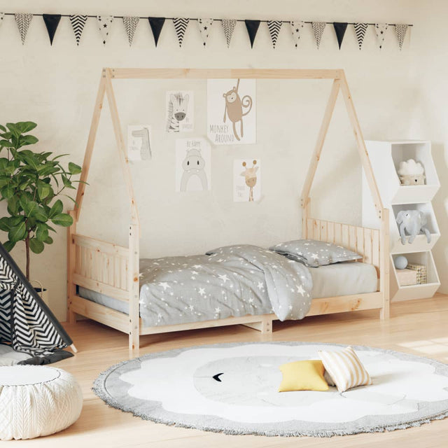 Vidaxl kinderbedframe 80x160 cm massief grenenhout