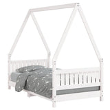 Vidaxl kinderbedframe 80x160 cm massief grenenhout wit
