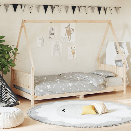 Vidaxl kinderbedframe 90x190 cm massief grenenhout
