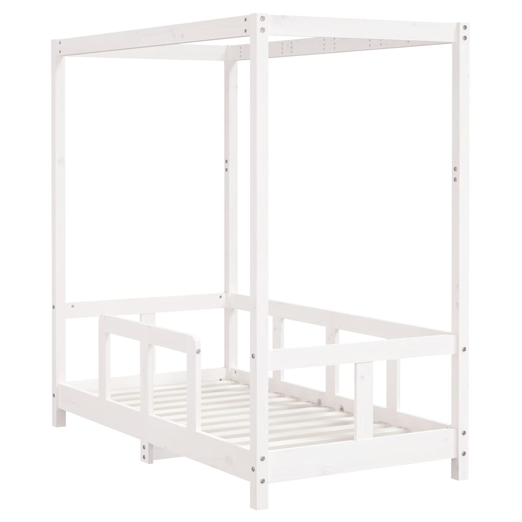 Vidaxl kinderbedframe 70x140 cm massief grenenhout wit