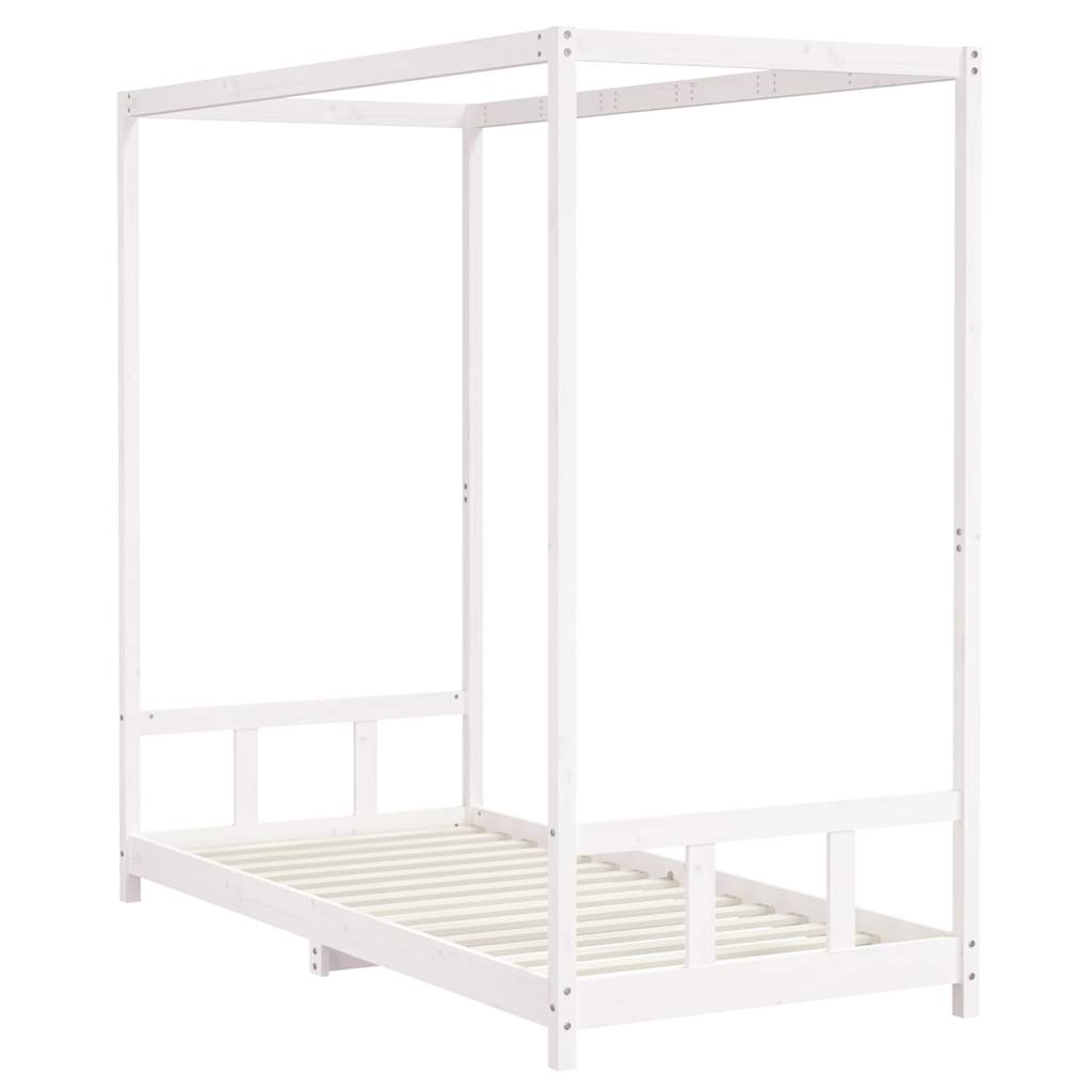 Vidaxl kinderbedframe 90x200 cm massief grenenhout wit