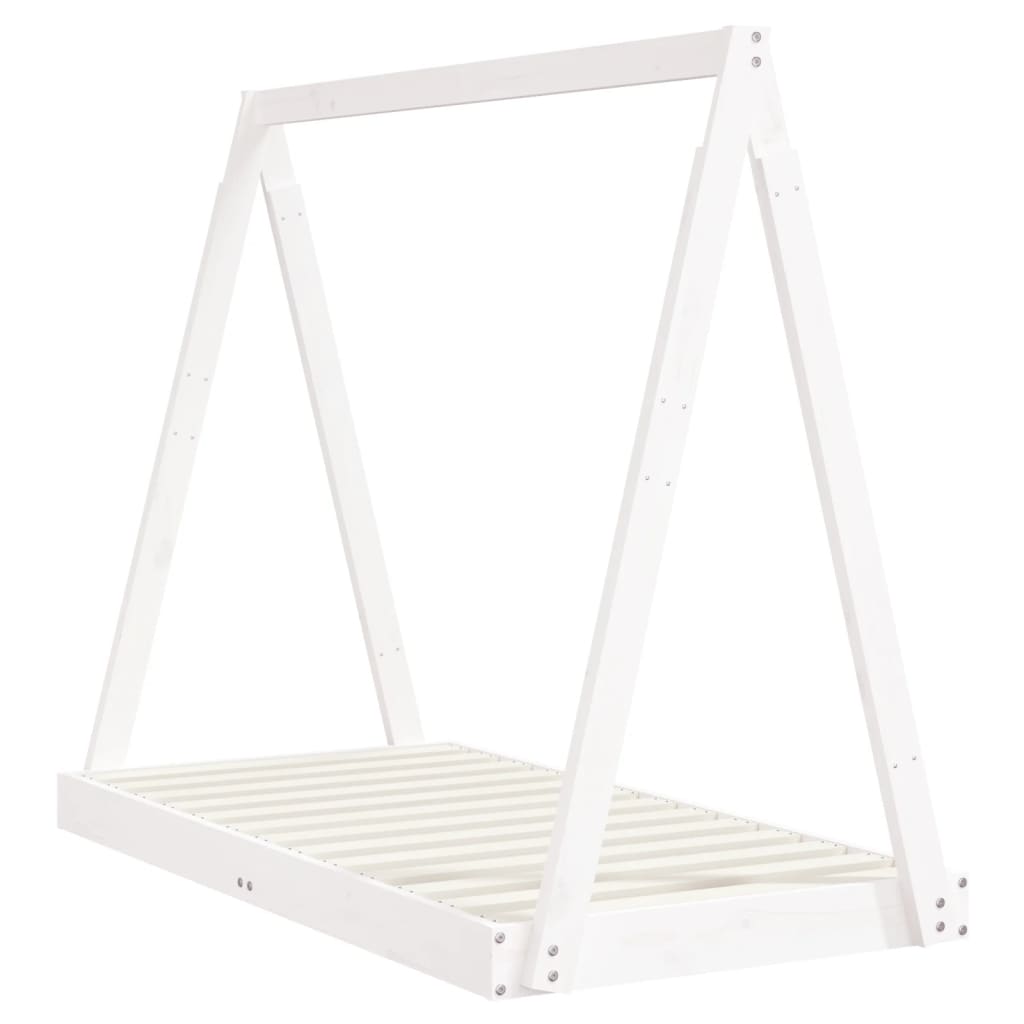 Vidaxl kinderbedframe 70x140 cm massief grenenhout wit