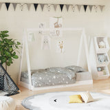 Vidaxl kinderbedframe 70x140 cm massief grenenhout wit