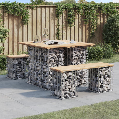 Vidaxl tuintafel schanskorfontwerp 100x102x72 cm massief grenenhout