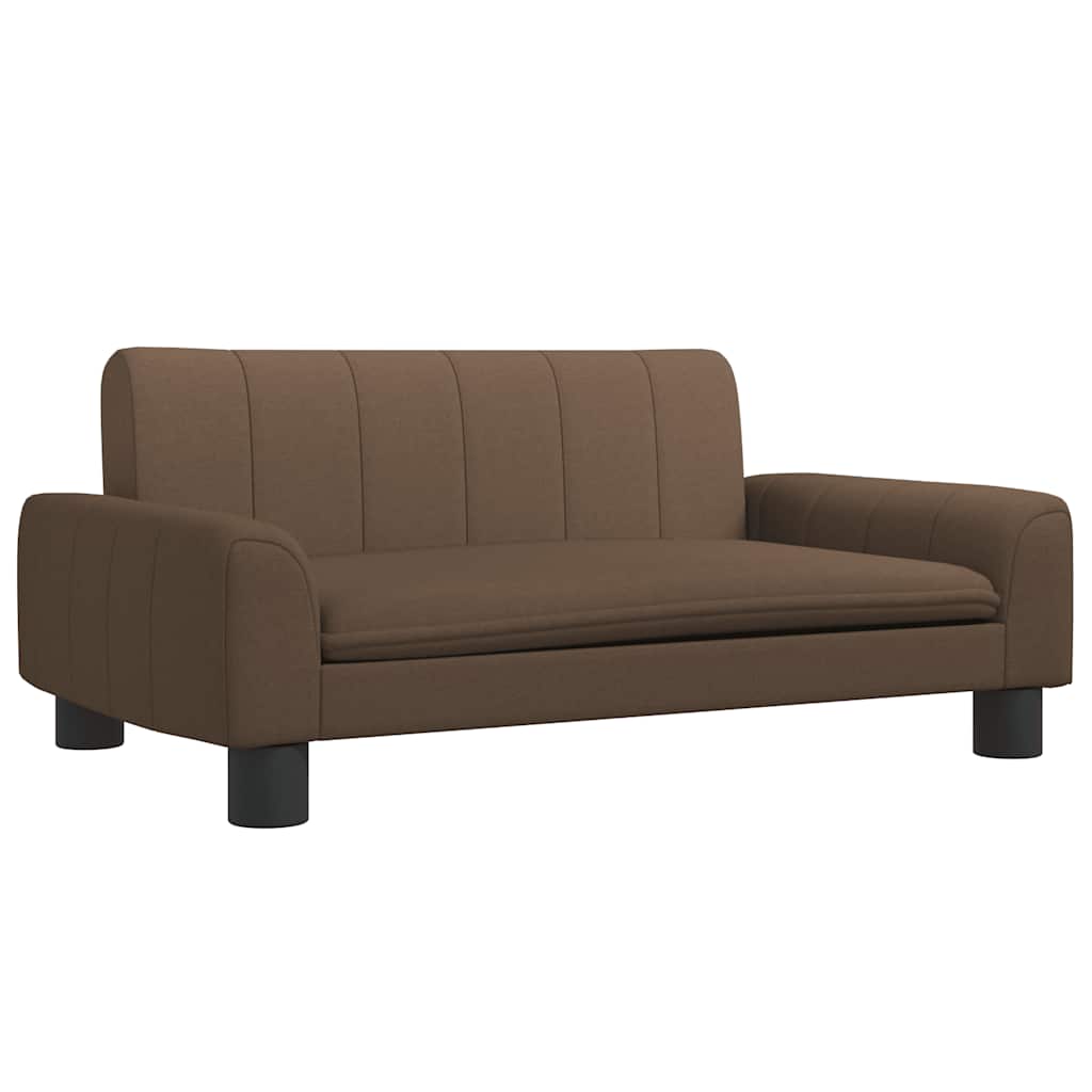 Vidaxl kinderbank 70x45x30 cm stof bruin