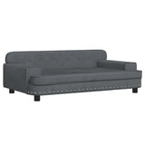 Vidaxl kinderbank 90x53x30 cm fluweel donkergrijs