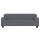 Vidaxl kinderbank 90x53x30 cm fluweel donkergrijs