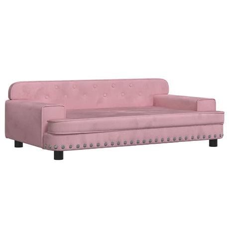Vidaxl kinderbank 90x53x30 cm fluweel roze