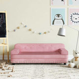 Vidaxl kinderbank 90x53x30 cm fluweel roze