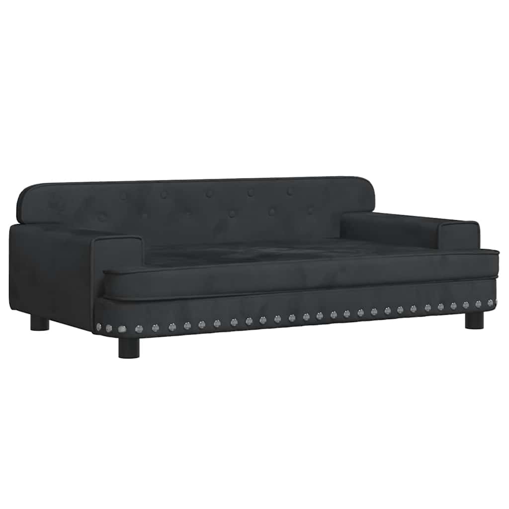 Vidaxl kinderbank 90x53x30 cm fluweel zwart