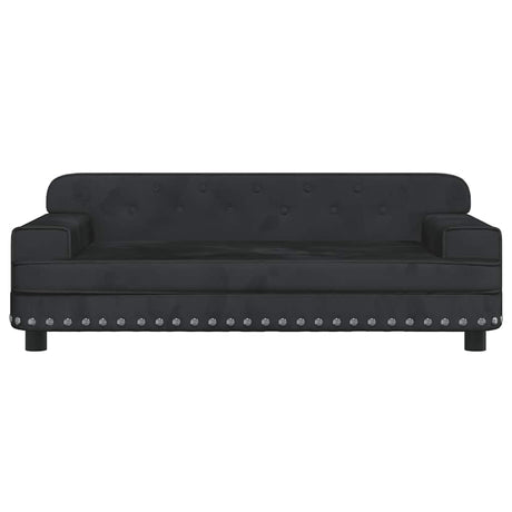 Vidaxl kinderbank 90x53x30 cm fluweel zwart