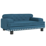 Vidaxl kinderbank 70x45x30 cm fluweel blauw