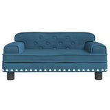 Vidaxl kinderbank 70x45x30 cm fluweel blauw