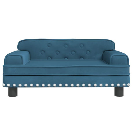 Vidaxl kinderbank 70x45x30 cm fluweel blauw
