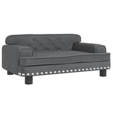 Vidaxl kinderbank 70x45x30 cm fluweel donkergrijs