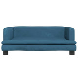 Vidaxl kinderbank 80x45x30 cm fluweel blauw