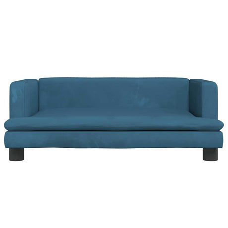 Vidaxl kinderbank 80x45x30 cm fluweel blauw