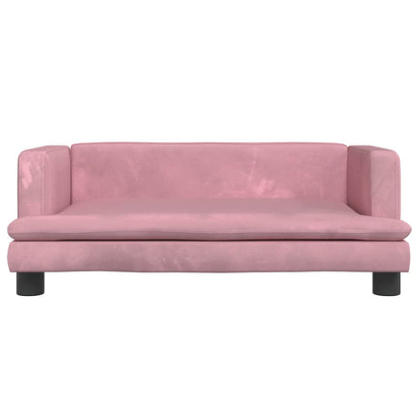 Vidaxl kinderbank 80x45x30 cm fluweel roze
