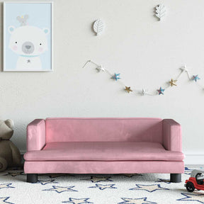 Vidaxl kinderbank 80x45x30 cm fluweel roze