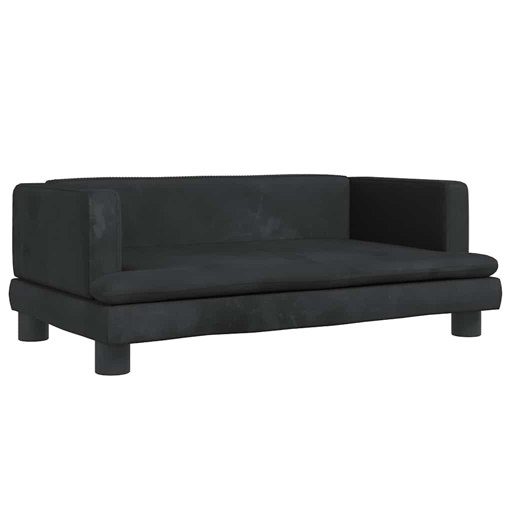 Vidaxl kinderbank 80x45x30 cm fluweel zwart